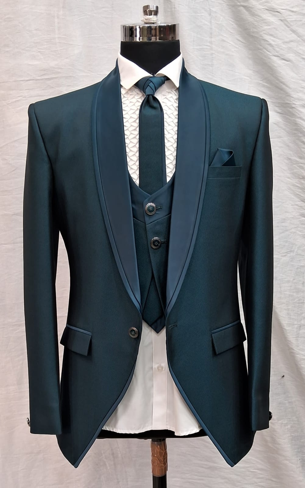 Blue Designer 5 Piece Suit